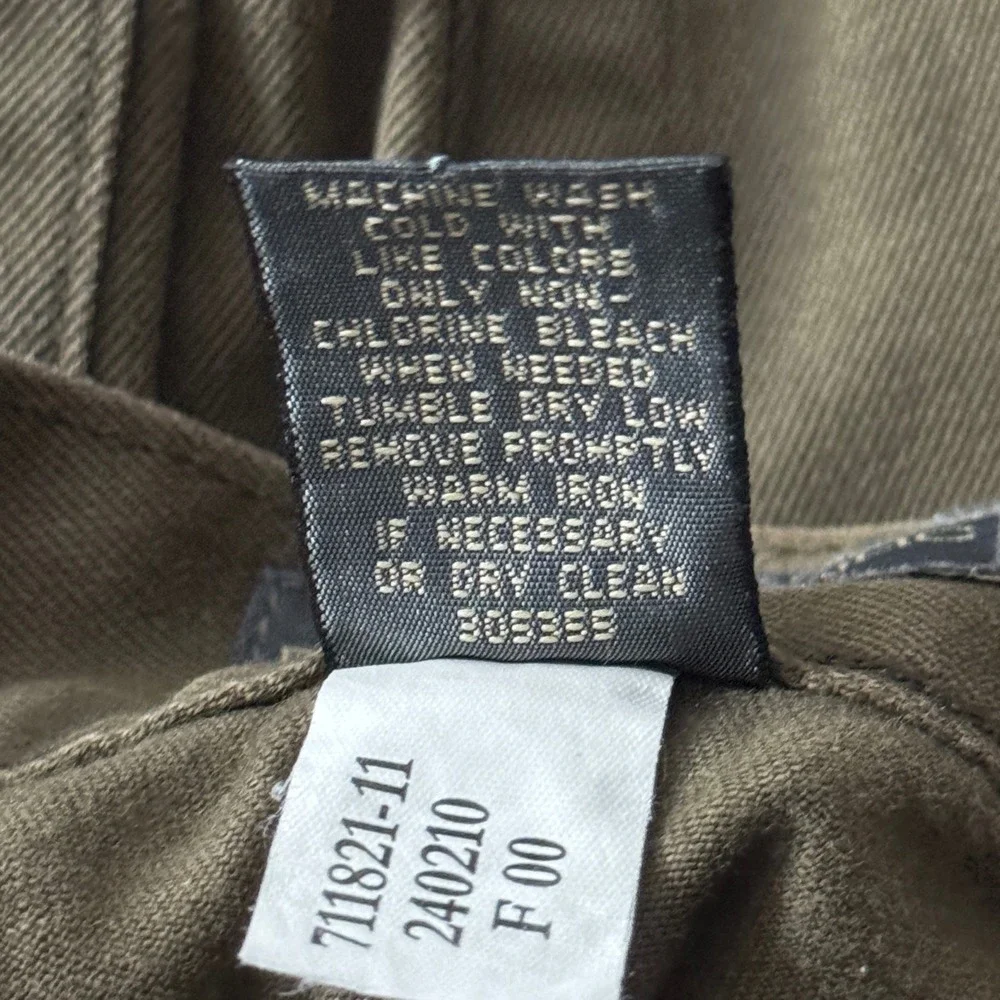 Banana Republic Stretch Pants‎ Mens 31R Khaki Brown Button Fly Y2K Casual